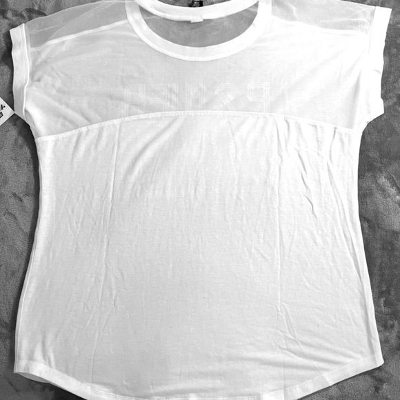 NWT Breast Cancer Awareness T-shirt “POWER”. W/Gold & Pink Metallic Lettering - Picture 4 of 8